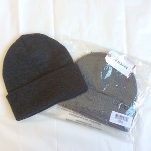 2 BRAND NEW Nixon Beanies